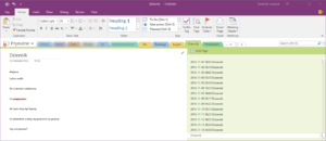Dziennik w OneNote