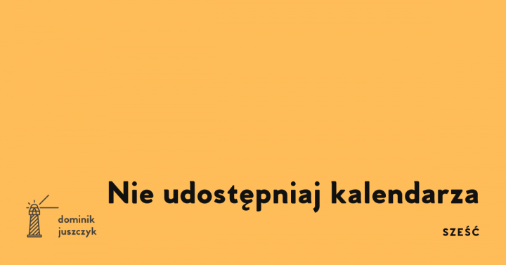 Nie udostępniaj kalendarza